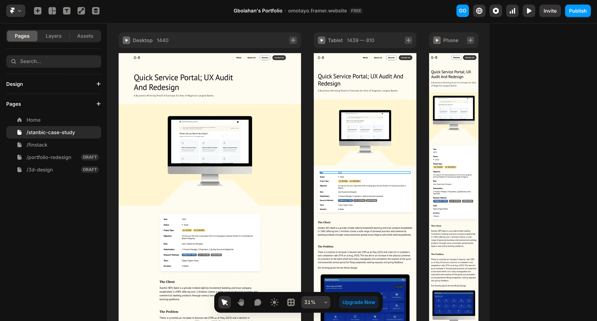 Responsive views in the Framer editor