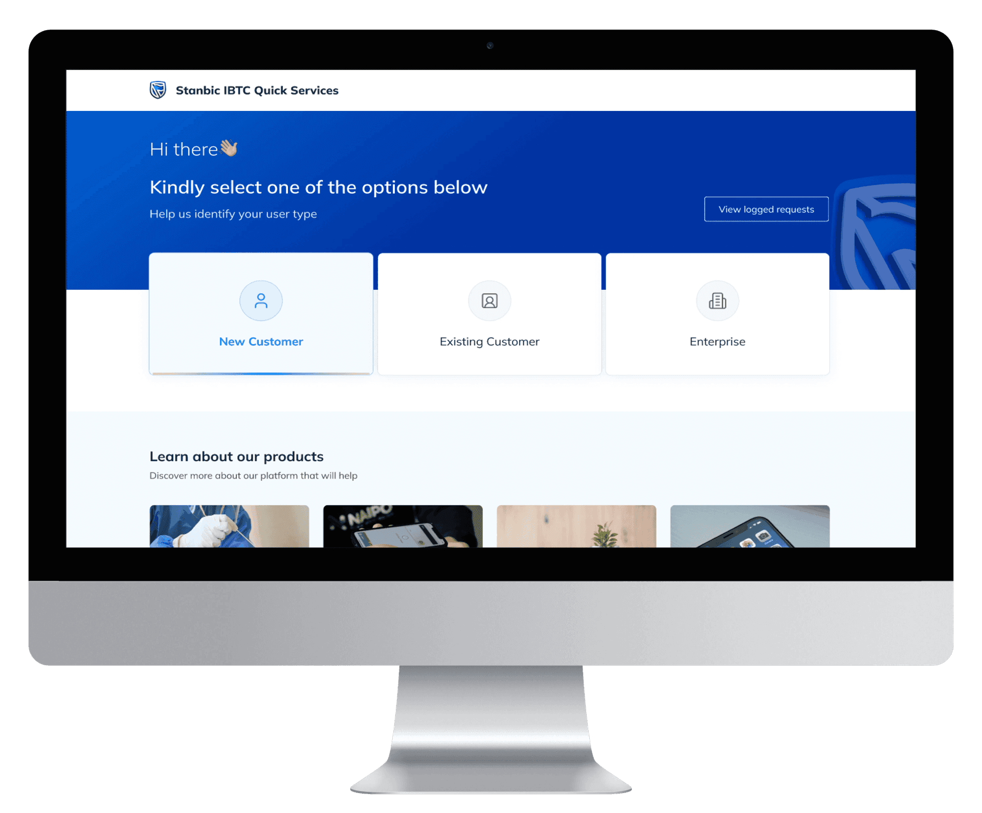 High fidelity landing page