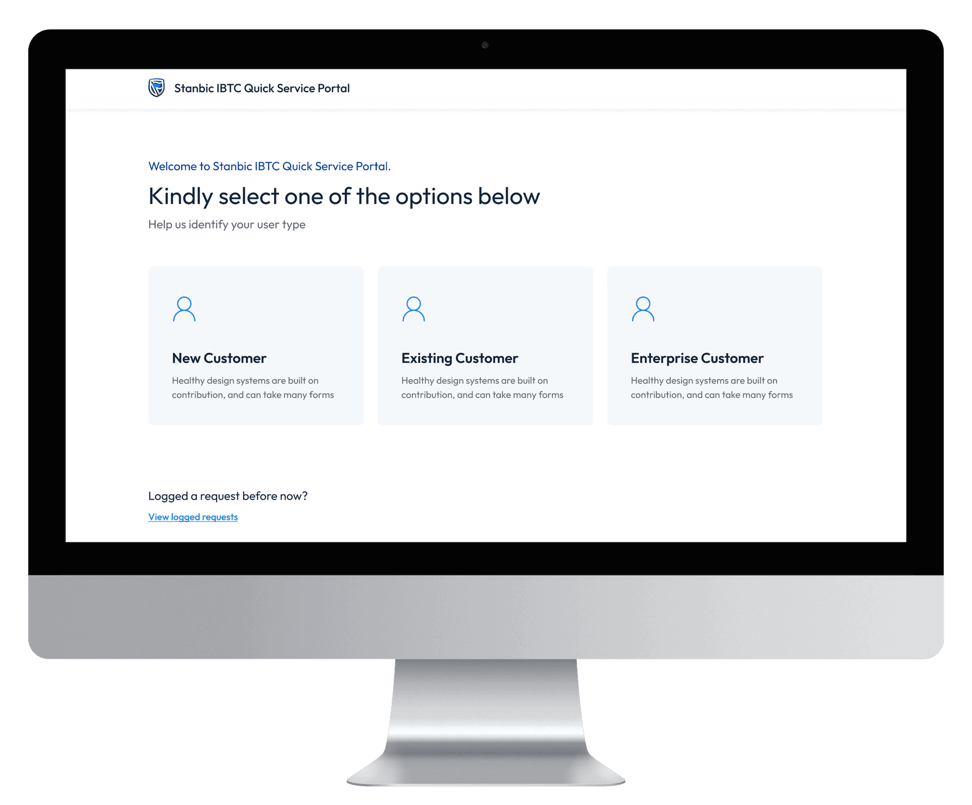 Landing page hero section